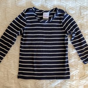 Hanna Andersson navy striped long puma cotton t-shirt